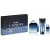 Set Coach: Mėlyna Eau De Toilette For Men, 100 ml + Mėlyna Eau De Toilette For Men, 15 ml + Mėlyna Dušo želė Beard & Hair, 100 ml
