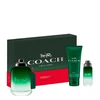 Set Coach: Žalias Eau De Toilette For Men, 100 ml + Žalias Eau De Toilette For Men, 15 ml + Žalias Dušo želė Body All Skin Types, 100 ml