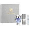 Set Paco Rabanne: Invictus Eau De Toilette For Men, 100 ml + Invictus Eau De Toilette For Men, 10 ml + Invictus Anti-Perspirant Dezodorantas Stick For Men, 75 g