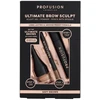 Set Profusion Cosmetics: Ultimate Brow Sculpt Eyebrow Gel Soft Brown 1.8 g + Ultimate Brow Sculpt Defining Eyebrow Kreminis Pieštukas & 2-In-1 Soft Brown 0.07 g + Ultimate Brow Sculpt Eyebrow Pomade Soft Brown, 4 ml