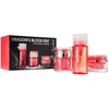 Rinkinys „Rodial“: „Dragon's Blood“ intensyviai drėkinamasis kremas veidui, 50 ml + „Dragon's Blood“ skulptūrinis gelis veidui, 50 ml + „Dragon's Blood“ valomasis micelinis vanduo visiems odos tipams, 100 ml