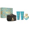 Versace Dylan Turquoise EDT moterims, 100 ml + kvapnus kūno gelis, 100 ml + dušo želė, 100 ml + kosmetinė
