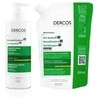Vichy Dercos Nuo pleiskanų Šampūnas rinkinys sausiems plaukams (šampūnas, 390 ml + papildymas, 500 ml)