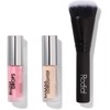 „Kalėdų 2024“ rinkinys „Rodial“: skysti skaistalai „Blush Drops Radiant Finish“ matiniai rausvi, 15 ml + skystas veido švytėjimo suteikiantis pieštukas „Banana Lowlighter“ 1,6 ml + makiažo pagrindas „The Buffing Mini Foundation No. 10“