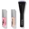 „Kalėdų 2024“ rinkinys „Rodial“: skysti skaistalai „Blush Drops Radiant Finish“ matiniai rausvi, 15 ml + skystas veido švytėjimo suteikiantis pieštukas „Banana Lowlighter“ 1,6 ml + makiažo pagrindas „The Buffing Mini Foundation No. 10“