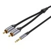 Vention 2xRCA kabelio (Cinch) lizdas iki 3.5 mm ventiliacijos BCNBI 3 m (pilkas)