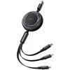 Trys viename USB-C į USB-C / Lightning / Micro USB kabelis, Mcdodo CA-3730, 1.2 m (juodas)