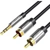 Vention 3.5 mm kištukas iki 2x RCA kištukas garso kabelis 2 m ventiliacijos BCFBH juodas