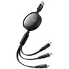 3 viename USB į USB-C / Lightning / Micro USB kabelis, Mcdodo CA-7256, 3.5 A, 1.2 m (juodas)