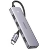 4 viename adapteris UGREEN Hub USB-C į 4x USB 3.0 + USB-C (pilkas)