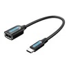 Vention adapteris USB-C 2.0 M į F USB-A OTG 0.15m - Juodas