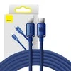 Baseus Crystal Shine kabelis USB-C - USB-C 100W 2m mėlynas