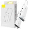 „Baseus Lite“ serijos daugiafunkcis HUB USB Type C - 2 x USB 3.0 / USB Type C PD / HDMI 1,4 / SD / TF Baltas