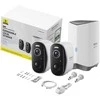 Baseus N1 Plus 2K lauko kamerų rinkinys (baltas)
