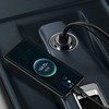 Baseus Share Together automobilinis įkroviklis su ilginamuoju laidu 3x USB USB-C 120W - Pilkas