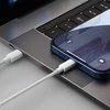 Baseus Simple Wisdom duomenų kabelio komplektas iš USB-C į Lightning PD 20W (2 Vnt), 1.5 m baltos spalvos