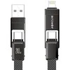 Blitzwolf BW-HDC7 4-in-1 USB+C+Lightning kabelis 240W 1.2m juodos spalvos