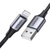 Kabelis UGREEN US199 Lightning į USB, 2.4A, 1m (juodas)