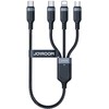 Daugiafunkcinis laidas, serija 3w1 Joyroom USB-A – Lightning / USB-C / mikro USB 1.2 m S-A18 (puikus)