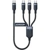 Daugiafunkcinis laidas, serija 3w1 Joyroom USB-A – Lightning / USB-C / mikro USB 1.2 m S-A18 (puikus)