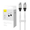 USB-C laidas su USB-C Baseus CoolPlay 100W 2m (baltas)