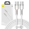 Baseus Cafule USB-C - USB-C laidas 100W 2m - Baltas