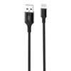 USB laidas prie Lightning XO NB143, 1m (juodas)