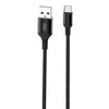 USB laidas į USB-C XO NB143, 1 m (juodas)