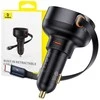 Automobilinis įkroviklis Baseus Enjoyment Pro su USB-C laidu, 60 W (juodas)