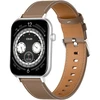 COLMI C28 Išmanusis laikrodis – Sidabrinis + Brown Leather Strap