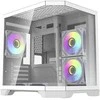 Darkflash Darflash FT350 kompiuterio dėklas + 5 aRGB ventiliatoriai (balti)