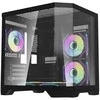 Darkflash Darflash FT350 kompiuterio dėklas + 5 aRGB ventiliatoriai (juodi)