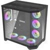 Darkflash Darflash FT418 PRO kompiuterio dėklas + 7 aRGB ventiliatoriai (juodi)