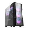 Darkflash DK431 stiklinis kompiuterio korpusas + 4 ventiliatoriai - juodas