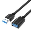 Vention Prailginimo kabelis USB 3.0, išorinis USB į moterišką USB, ventiliacija 1.5 m (juoda)