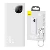 Greitas įkrovimas Power Bank Baseus Adaman2 10000mAh 30W Baltas