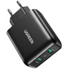 Greitas įkroviklis UGREEN, 2xUSB-A, 18W, PD 3.0 EU (juodas)