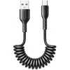 Joyroom greito įkrovimo kabelis automobiliui USB C - USB Easy-Travel Series 3A 1.5m – juodas