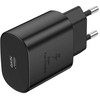 Foneng EU51 USB-C 25W maitinimo įkroviklis + USB-C - USB-C laidas (juodas)