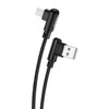 Foneng X70 kampinis USB į mikro USB laidas, 3A, 1m (juodas)