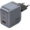 Vention 70W GaN PD 1x USB-A 2x USB-C pilka