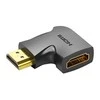 Vention HDMI 90℃ kampinis adapteris 4K 60Hz - Juodas