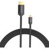 Vention HDMI-D kištukas į HDMI-A kištukas 4K HD kabelis 1 m ventiliacijos AGIBF (juodas)