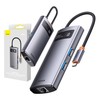 Adapteris 4in1 Baseus Metal Gleam Series USB-C į 3x USB 3.0 + Ethernet RJ45