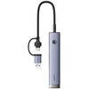 Hub 4in1 Baseus UltraJoy USB-A&amp;USB-C iki 4xUSB3.0+USB-C (pilka)