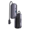 Šakotuvas HUB 6in1 Baseus PadJoy Series USB-C - USB 3.0 + HDMI + USB-C PD + AUX 3.5mm + SD/TF – pilkas