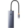Hub 7in1 Baseus UltraJoy, USB-C – HDMI, 3xUSB 3.0, PD, SD/TF (pilka)