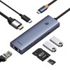 Hub 7w1 Baseus UltraJoy 7 prievadų (USB-C iki 1xHDMI4K@30Hz + 2xUSB 3.0 + 1xPD +RJ45 + SD/TF3.0)