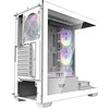 Kompiuterio dėklas Darkflash DS900 (baltas) + 7 ARGB ventiliatoriai