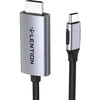 Lention USB-C iki 4K60Hz HDMI kabelis, 3m (pilkas)